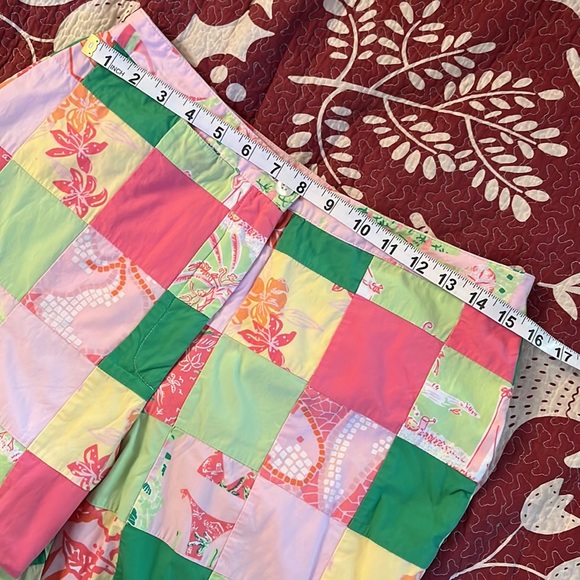 Lilly Pulitzer patchwork capris pants sz 10 - Picture 6 of 10